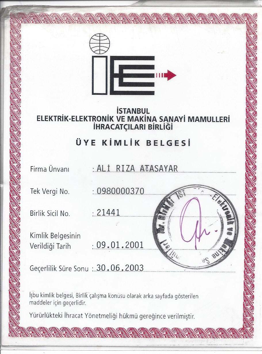 Elektrik Elektronik ve Makina Sanayi Mamülleri İhracatçılar Birliği